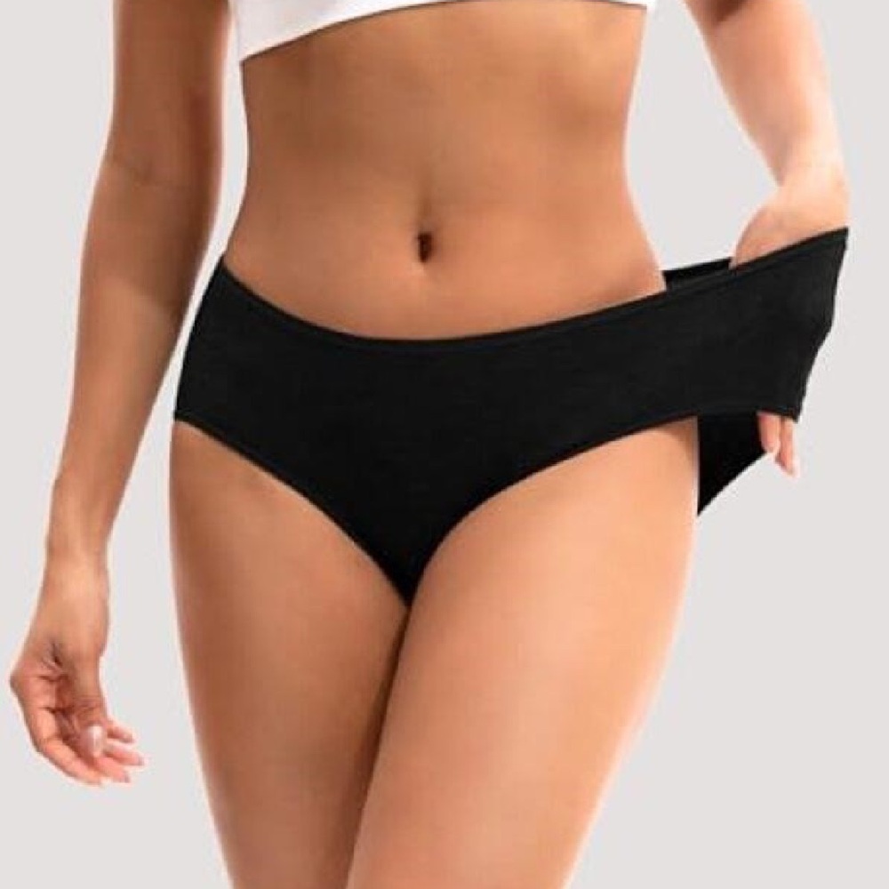 INNERSY Womens Underwear Cotton Hipster Panties 6-Pack(Medium,Black)